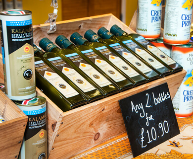 Olive oil bottles